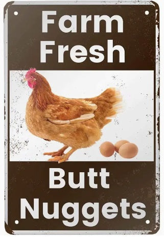 12"x8" Butt Nuggets Sign