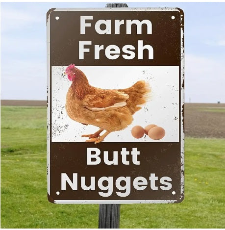 12"x8" Butt Nuggets Sign