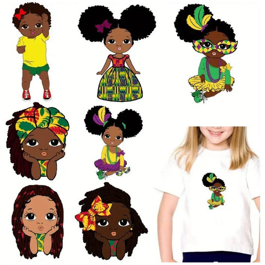 Vinyl Decals/Beautiful African Girls - 7 Pcs