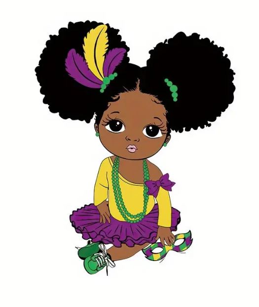 Vinyl Decals/Beautiful African Girls - 7 Pcs