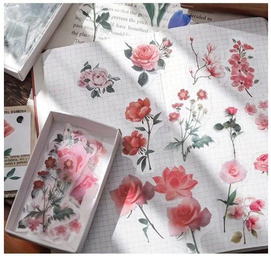 Flowers And Plants Stickers - 40 Pcs