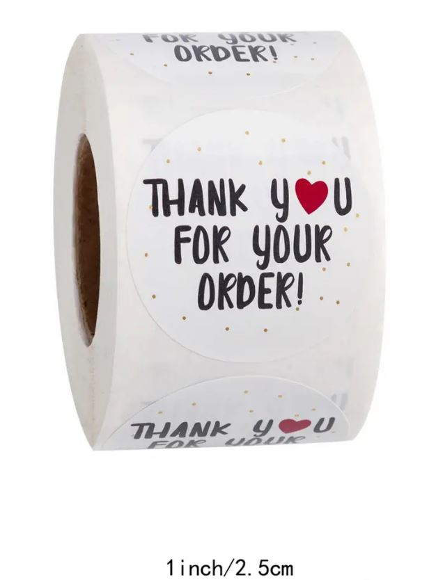 Thank You for Your Order! Stickers - 500 Pcs