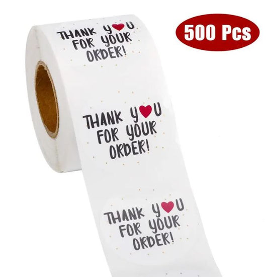Thank You for Your Order! Stickers - 500 Pcs